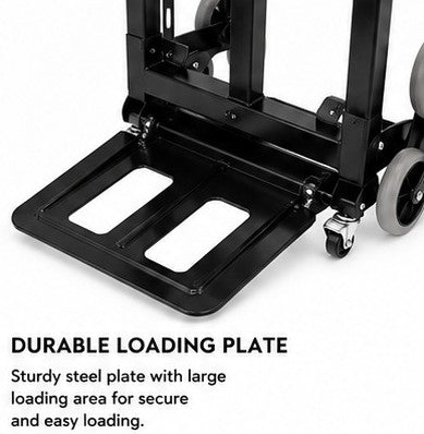 6-Wheel Iron Alloy Industrial Cart Trolley Platform Metal Stair Climber Truck Powder Coated