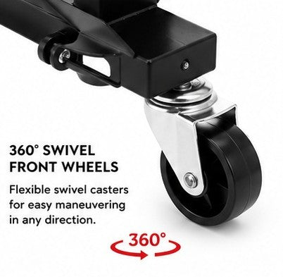 6-Wheel Iron Alloy Industrial Cart Trolley Platform Metal Stair Climber Truck Powder Coated