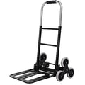 6-Wheel Iron Alloy Industrial Cart Trolley Platform Metal Stair Climber Truck Powder Coated