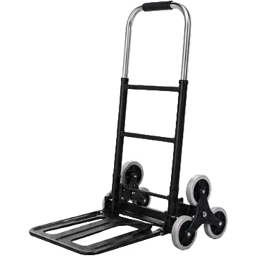 6-Wheel Iron Alloy Industrial Cart Trolley Platform Metal Stair Climber Truck Powder Coated
