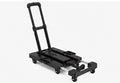 Folding Hand Truck Dolly Moving 176LB Heavy Duty Portable Luggage Cart 6 Wheels Extendable Utility Platform Black