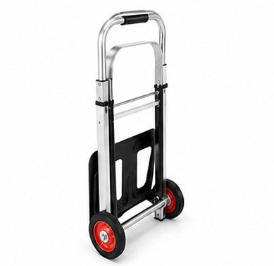 Folding Hand Truck 80KG Heavy Duty Two-Wheeled Rubber Wheels Dolly Cart Moving Aluminum/Steel Construction Utility Cart Cargo