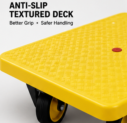 Plastic Platform Trolley 4 Wheel Foldable Warehouse Trolley Platform for Transportation