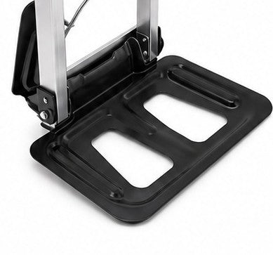 Folding Hand Truck 80KG Heavy Duty Two-Wheeled Rubber Wheels Dolly Cart Moving Aluminum/Steel Construction Utility Cart Cargo