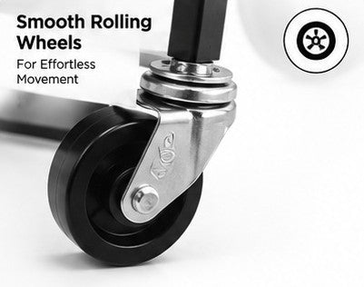 6-Wheel Iron Alloy Industrial Cart Trolley Platform Metal Stair Climber Truck Powder Coated