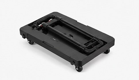 Folding Hand Truck Dolly Moving 176LB Heavy Duty Portable Luggage Cart 6 Wheels Extendable Utility Platform Black