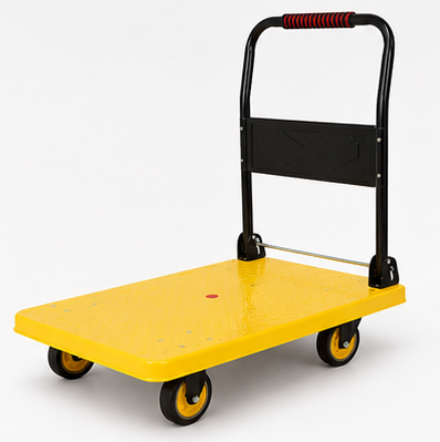 Plastic Platform Trolley 4 Wheel Foldable Warehouse Trolley Platform for Transportation